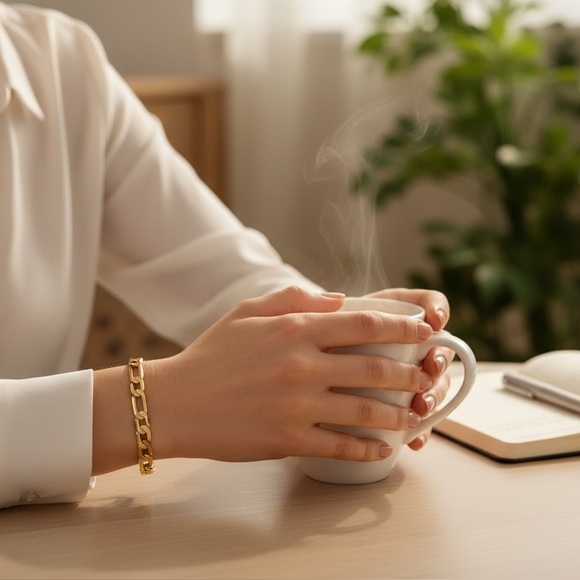 💗💗💗18 k‎ italian Gold filled Chain Bracelet for Men & Women- Necklace available. - Picture 7 of 7